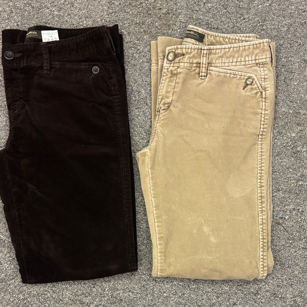 Eddie Bauer Corduroy Pants Set - Brown and Tan